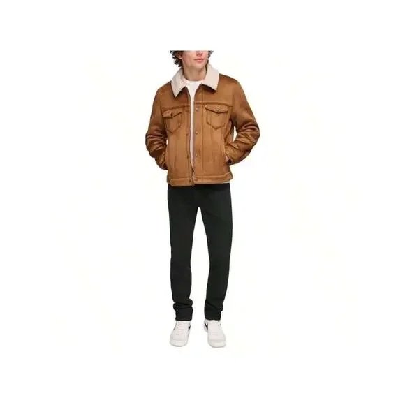 Levi's Mens Sherpa Lined Midweight Faux Shearling Coat XL